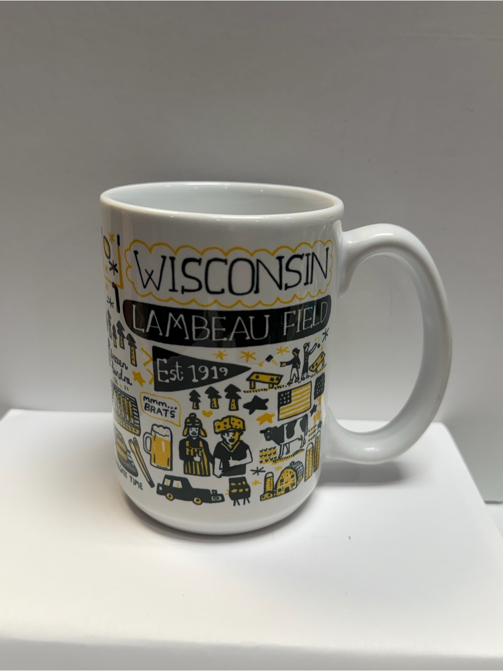 Lambeau Field Julia Gash Wisconsin Green Bay Packers 15 Oz Ceramic Mug